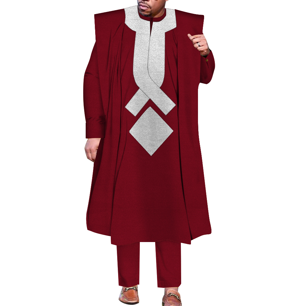 Boubou Men Africa - Boubou Dashiki Agbada para hombre, traje