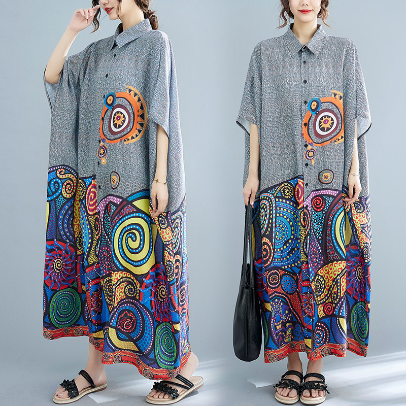 Fashion Ethnic Indian Clothing - Vestido de estilo bohemio para mujer,