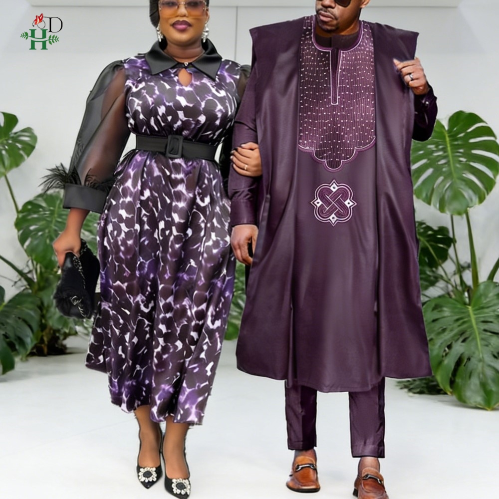 Boubou Men Africa - Ropa a juego para parejas africanas
