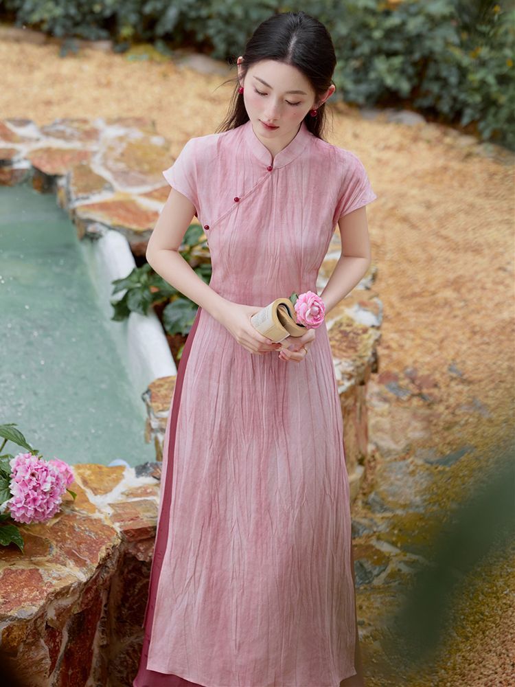 Vestido de estilo chino aodai  - Ao Dai Vietnam Dress reseña y precio