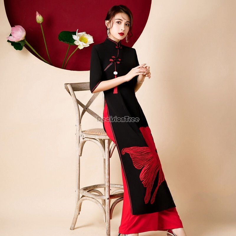 Qipao de danza clásico y elega - Ao Dai Vietnam Dress reseña y precio