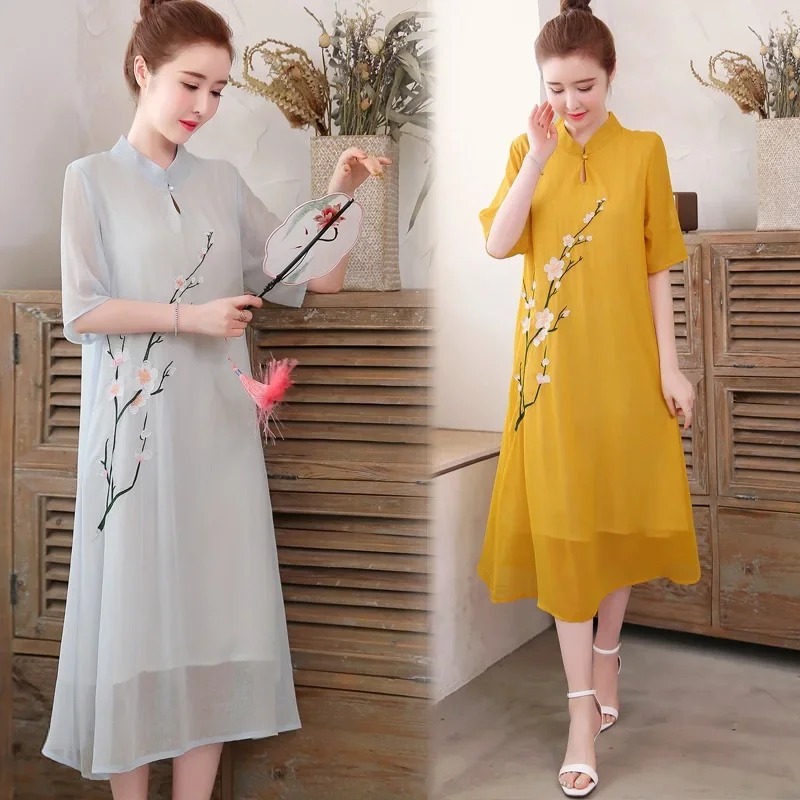 Blanco chino Qipao Cheongsam t - Ao Dai Vietnam Dress reseña y precio