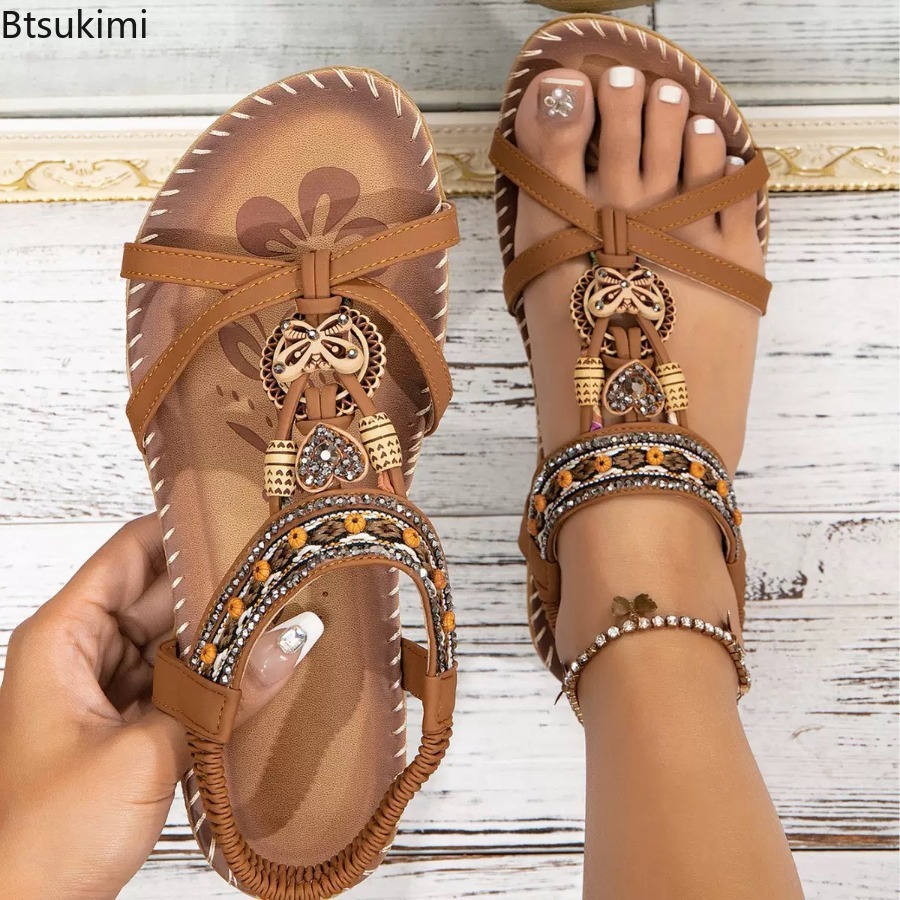 Sandalias Bohemias para Mujer, - Ethnic Fashion Dress reseña y precio